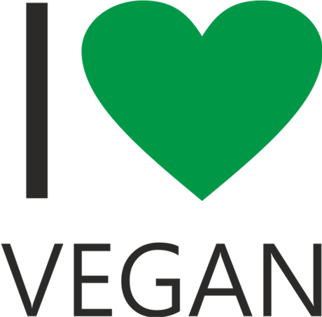 Nadruk i love vegan - Przód