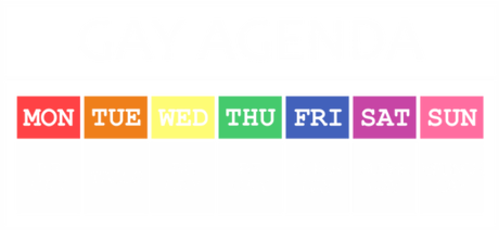 Nadruk gay agenda - Przód