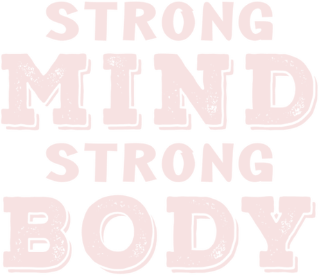Nadruk Strong mind strong body - Przód