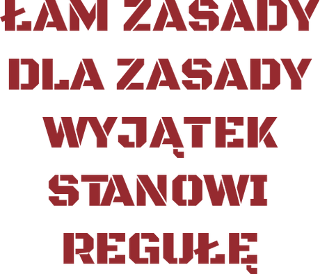 Nadruk ŁAM ZASADY - Przód