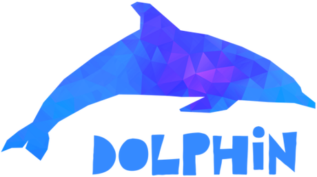 Nadruk Polygonal dolphin - Przód