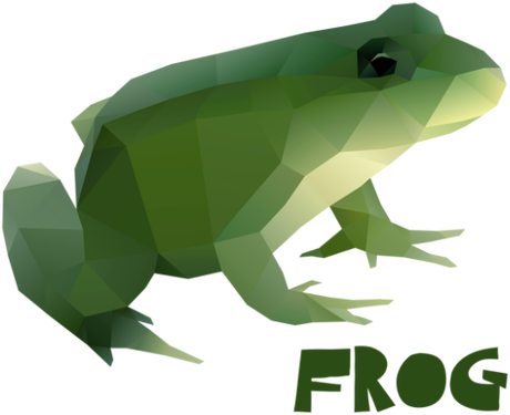 Nadruk Polygonal frog - Przód