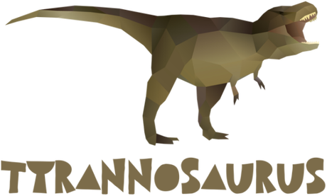 Nadruk Polygonal Tyrannosaurus - Przód