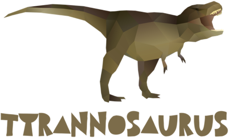 Nadruk Polygonal Tyrannosaurus - Przód