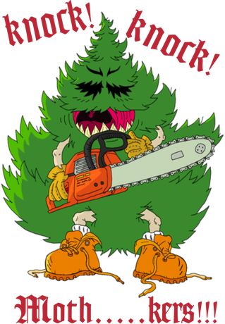 Nadruk christmas tree chainsaw masacre - Przód