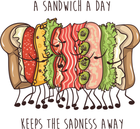 Nadruk Sandwich love - Przód