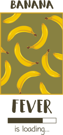 Nadruk banana fever - Przód