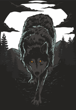 Nadruk Wolf - Przód