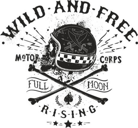 Nadruk Wild and Free - Przód