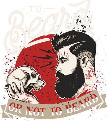 Nadruk To beard or not to beard - Przód