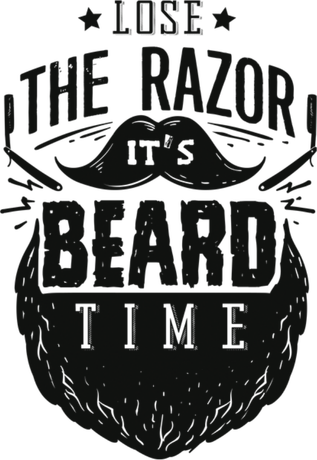 Nadruk Beard Time - Przód