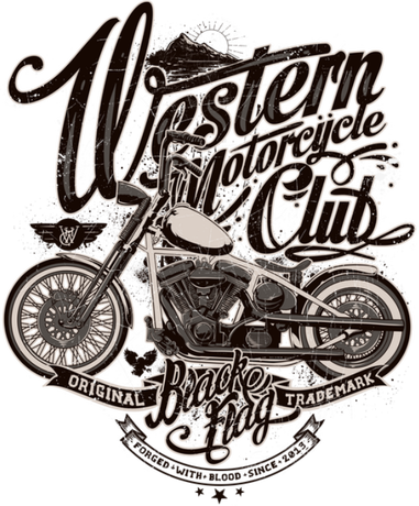 Nadruk Western Motocycle Club - Przód