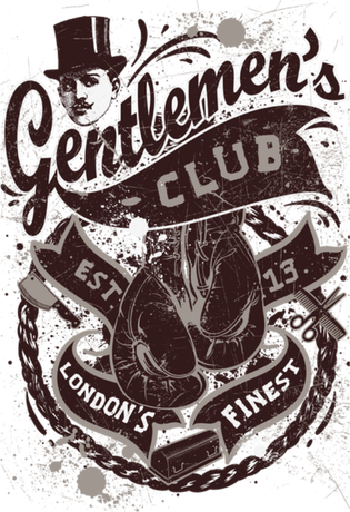 Nadruk Gentelmen's club - Przód