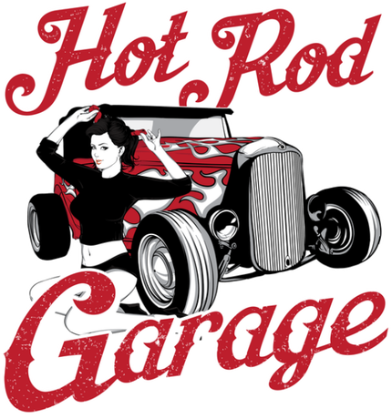 Nadruk Hot Rod Garage - Przód