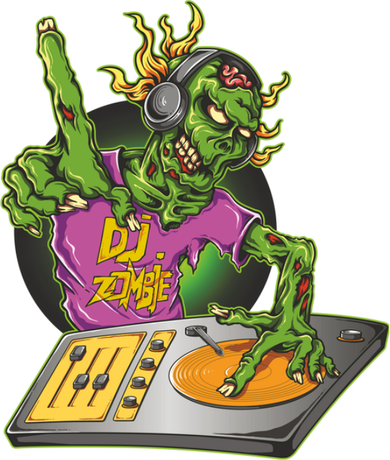 Nadruk DJ Zombie - Przód