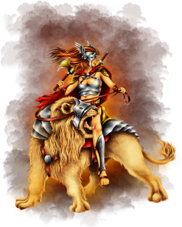 Nadruk Lion Warrior - Przód