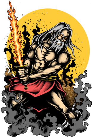 Nadruk Flame Warrior - Przód
