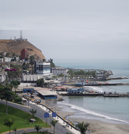 Nadruk Lima beach Peru - Przód