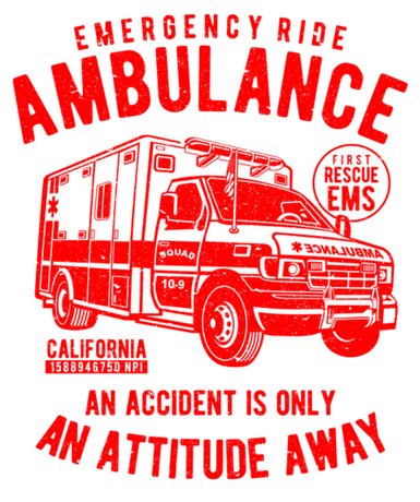 Nadruk Ambulance - Przód