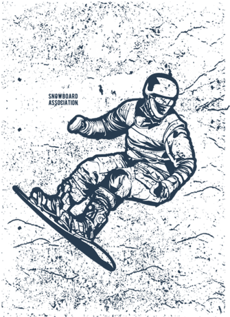 Nadruk Free Style Snowboarding - Przód