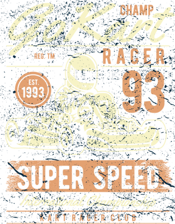 Nadruk Go Kart Racer - Przód