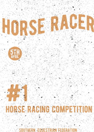 Nadruk Horse Racer - Przód
