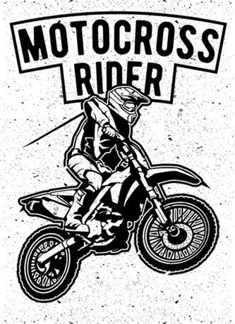 Nadruk Motocross Rider - Przód