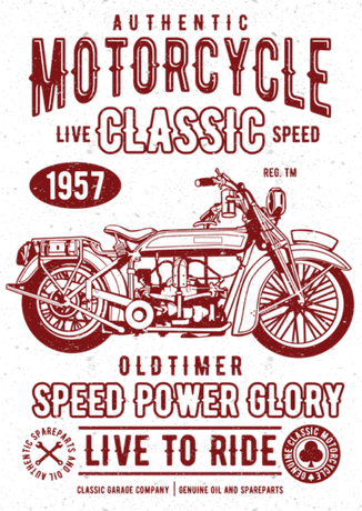 Nadruk Motorcycle Classic - Przód