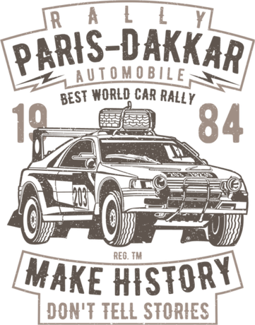 Nadruk Rally Paris Dakar Automobile - Przód