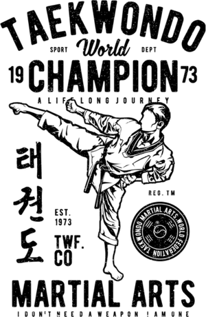 Nadruk Taekwondo World - Przód