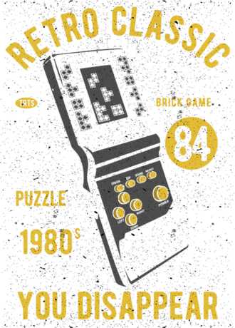 Nadruk Tetris Brick Game - Przód