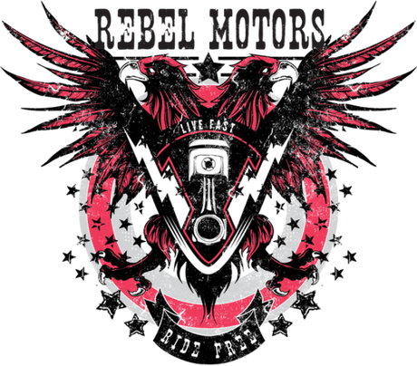 Nadruk rebel motors - Przód