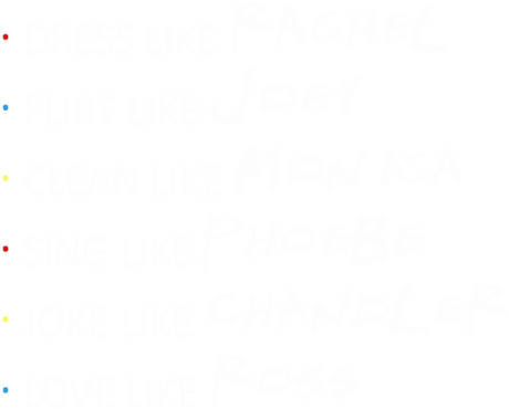 Nadruk Rachel & Joey & Monica & Phoebe & Chandler & Ross - Przód