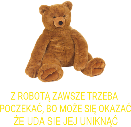 Nadruk UNIKNĄĆ ROBOTY - Przód