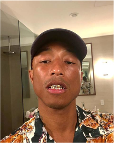 Nadruk Pharrell Williams Face - Przód