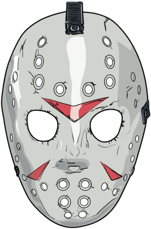 Nadruk Jason Voorhees maska Piątek 13 - Przód