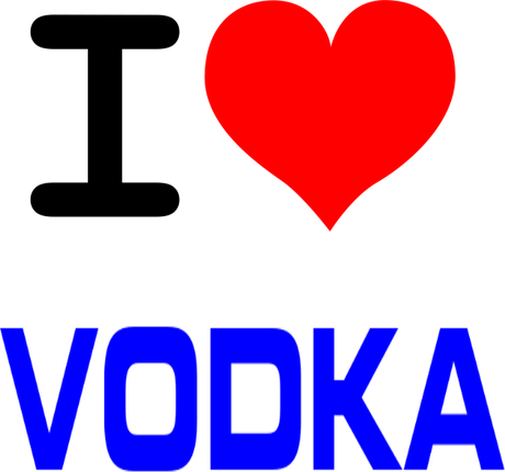 Nadruk I love vodka - Przód