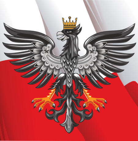 Nadruk Flaga polski - Przód