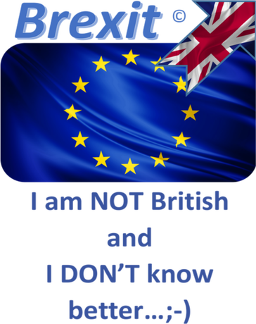 Nadruk FUNNY EU - I AM NOT BRITISH - Przód