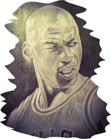 Nadruk z moim rysunkiem przedstawiającym Michaela Jordana - Przód
