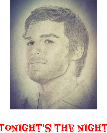 Nadruk z moim rysunkiem przedstawiającym Michaela C Halla, serialowego Dextera Morgana. - Przód