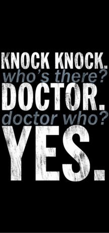 Nadruk Knock Knock Doctor Who - Przód