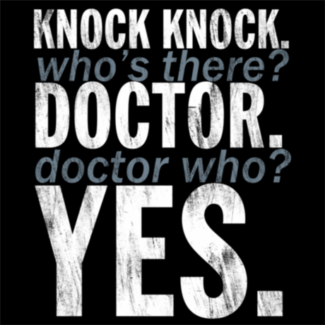 Nadruk Knock Knock Doctor Who - Przód