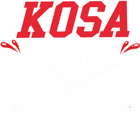 Nadruk kosa ostra damka logo - Przód