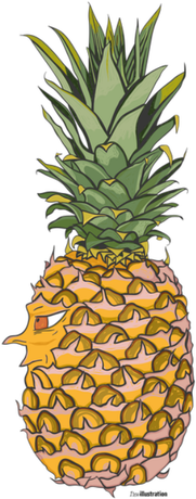 Nadruk Pan Ananas - Przód