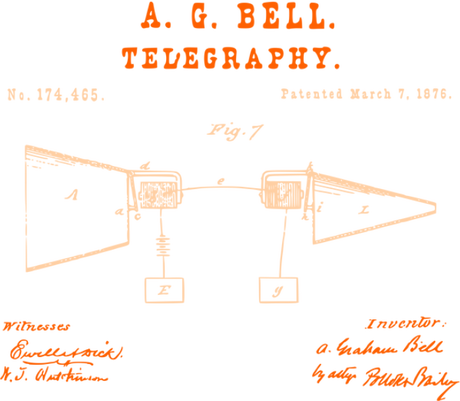 Nadruk Bell (ciemny granat) - Przód