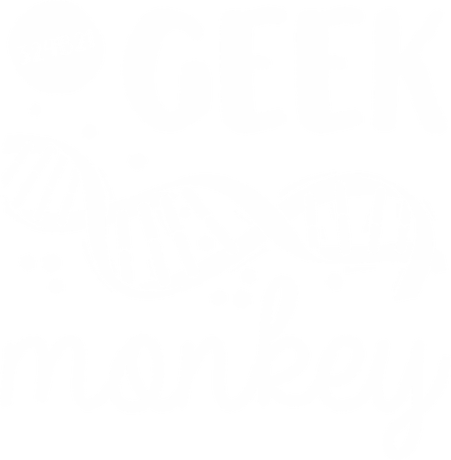 Nadruk Geek Monkey - Przód