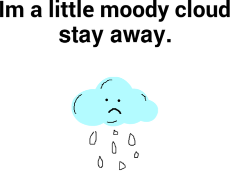 Nadruk little moody cloud - Przód