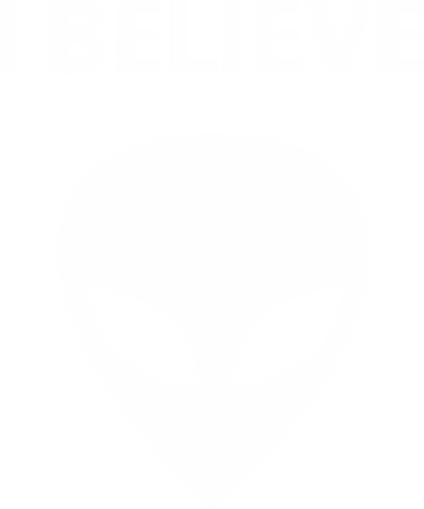 Nadruk I Believe Alien - Przód