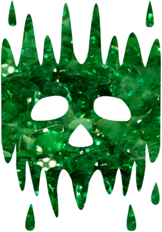 Nadruk czaszka emerald - Przód